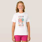 Hallo Derde klas terug naar school Kinder T-shirt (Voorkant volledig)