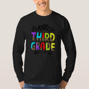 hallo derde klas terug naar school leraar S T-shirt