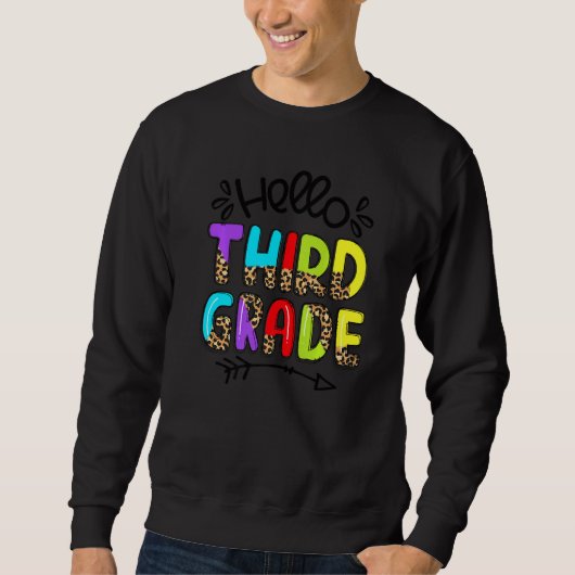 hallo derde klas terug naar school leraar S Trui (Voorkant)