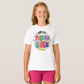hallo derde klas terug naar school t-shirt (Voorkant volledig)