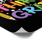 hallo derde klas van de leraar naar school poster (Hoek)