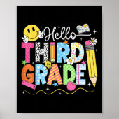 hallo derde klas van het team poster (Voorkant)