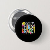 hallo derde klas van het team ronde button 5,7 cm (Voorkant /achterkant)