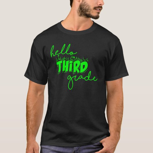 hallo derde klas van het team t-shirt (Voorkant)