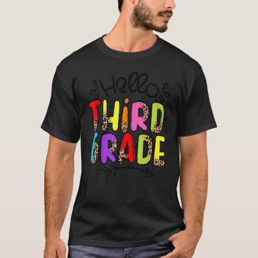 hallo derde klas van het team t-shirt (Voorkant)