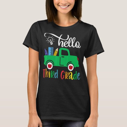 hallo derde klas van het team t-shirt (Voorkant)