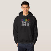 hallo derde rang naar school hoodie (Voorkant volledig)