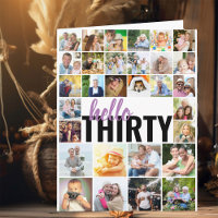 Hallo Dertig 30 foto's Grid Collage Grote Verjaard