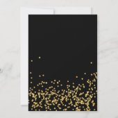 hallo Dertig 30e verjaardag Gold en zwarte Confett Kaart (Achterkant)