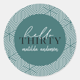 hallo dertig 30e verjaardag stickers