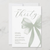 Hallo Dertig Elegante Groene Boog 30ste Verjaardag Kaart (Voorkant)