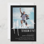 Hallo DERTIG! Minimaal 30e verjaardagsfeestje Kaart (Voorkant)