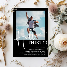 Hallo DERTIG! Minimaal 30e verjaardagsfeestje Kaart