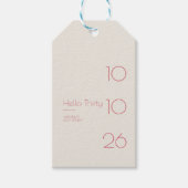 Hallo Dertig Minimaal Modern 30e Verjaardag Cadeaulabel (Voorkant)