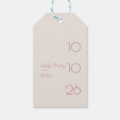 Hallo Dertig Minimaal Modern 30e Verjaardag Cadeaulabel (Achterkant)
