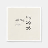 Hallo Dertig Minimal Modern 30e Verjaardag Servet (Voorkant)