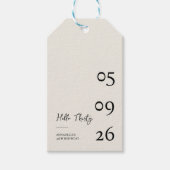 Hallo Dertig Minimal Modern 30ste Verjaardag Cadeaulabel (Voorkant)
