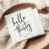 Hallo Dertig minimalistisch 30e verjaardagsfeestje Servet