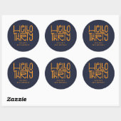 HALLO DERTIG Moderne 30e verjaardag Ronde Sticker (Vel)