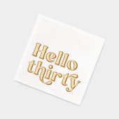 Hallo Dertig moderne typografie 30e verjaardag Folie Servetten (Links)