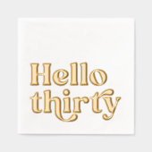 Hallo Dertig moderne typografie 30e verjaardag Folie Servetten (Voorkant)