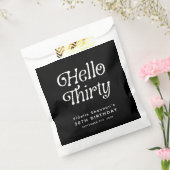 Hallo Dertig Retro 30e verjaardag Bedankzakje (Gezegeld)