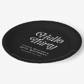 Hallo Dertig Retro 30e Verjaardag Welkom Papieren Bordje (Gekanteld)