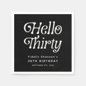 Hallo Dertig Retro 30e Verjaardag Welkom Servet (Voorkant)