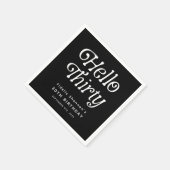 Hallo Dertig Retro 30e Verjaardag Welkom Servet (Hoek)