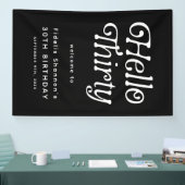 Hallo Dertig Retro 30e Verjaardag Welkom Spandoek (Beurs)