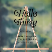 Hallo Dertig Retro 30e Verjaardag Welkom Teken Acryl Bord (Neutraal)