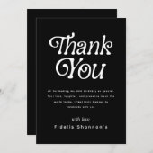 Hallo Dertig Retro 30ste Verjaardagsfeest Bedankkaart (Voorkant / Achterkant)