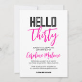 hallo Dertigjarige uitnodiging (Voorkant)