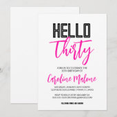 hallo Dertigjarige uitnodiging (Voorkant / Achterkant)