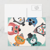 hallo! Dierenvrienden Circle Briefkaart (Voorkant / Achterkant)