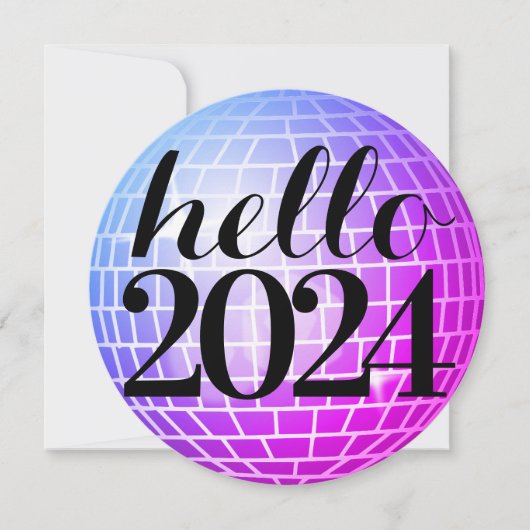 Hallo Disco Ball Kaart (Voorkant)