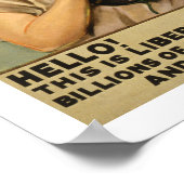 hallo! Dit is de vrijheid om te spreken Poster (Hoek)