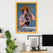 hallo! Dit is de Vrijheid~ Wereldoorlog 1 Poster (Thuiskantoor)