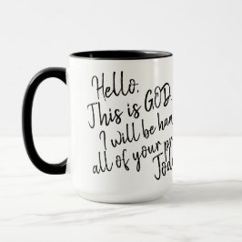 'Hallo, dit is God.' Cadeau voor devotionele momen Mok