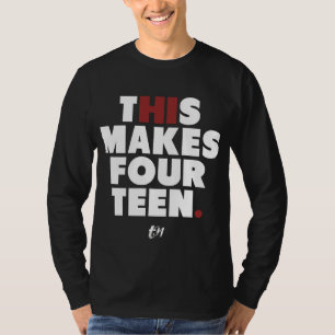 Hallo Dit is veertien. T-shirt