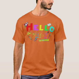 hallo docent-leraar-student-preK-naar-school T-shirt