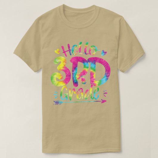 hallo docenten docenten studenten tonen kleurstof  t-shirt (Design voorkant)