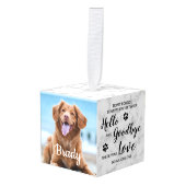 hallo Dog Keepslag Pet Memorial Foto Decoratie (Voorkant hoekig)