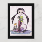 hallo Dollies: Leela the Pouty Girl Briefkaart (Voorkant)