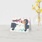 hallo Doxie (4,25 x 5,5 inch), witte enveloppen in Kaart (Gele Bloem)