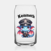 Hallo Draak agent zwaaien! Blikvorm Glas (Achterkant)