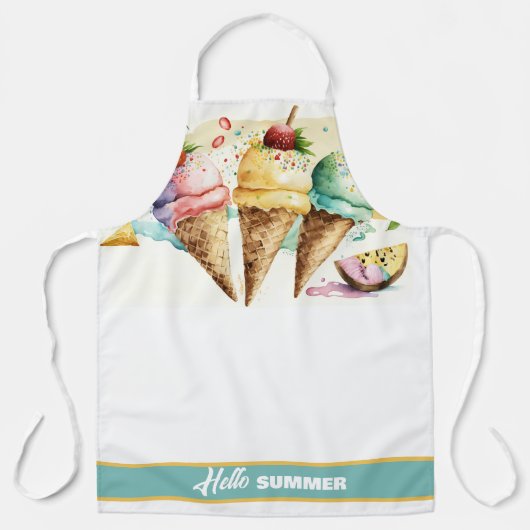 Hallo Drie ijskegels, Schort (Voorkant)
