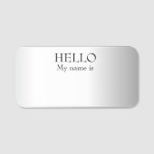 Hallo Droog Wissen Herbruikbaar Naamplaatje (Voorkant)