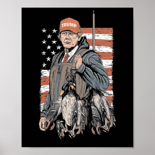 Hallo Duck Hunting Trump Camo Jacht seizoen US FL Poster (Voorkant)