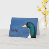 hallo Duck Kaart (Gele Bloem)